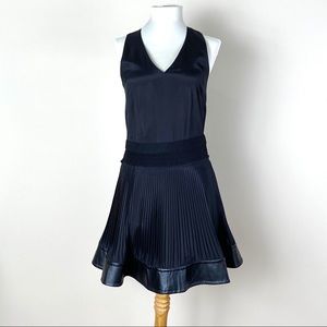 CUT 25 Black leather trim dress